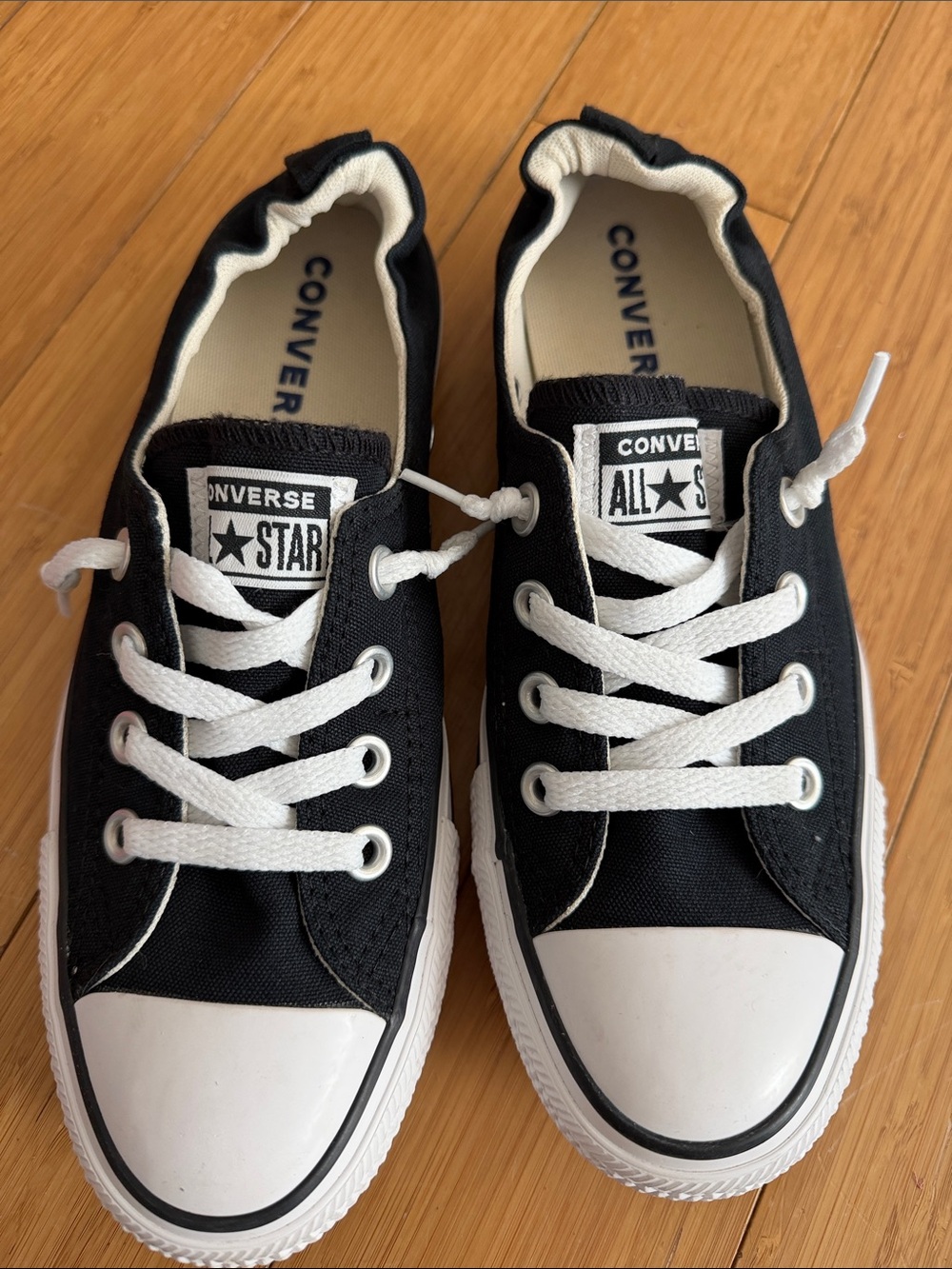 Converse Black and White Canvas Low-Top Sneakers